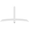 Ekena Millwork Bellingham Architectural Grade PVC Gable Bracket, 72"W x 39"H x 4"D x 4"F, 13/12 Pitch GBP072X39X0404BEL00 - alternate 3